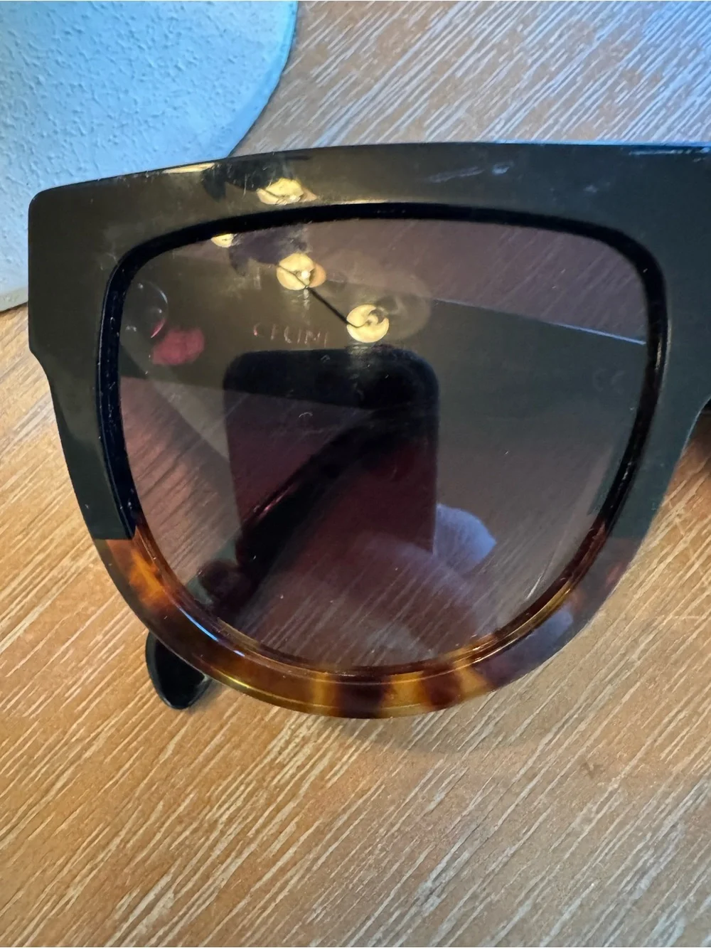 Celine Black and Tortoiseshell Sunglasses